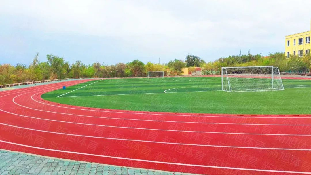 人造草坪足球場+硅pu運動場地完工