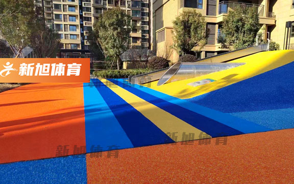 小區epdm塑膠步道鋪裝